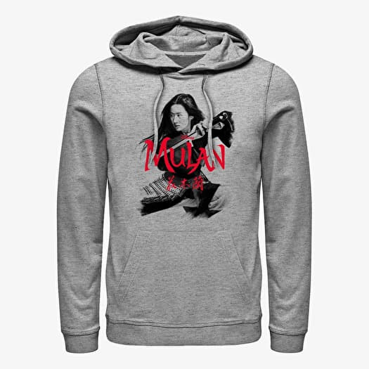 Sweatshirt Merch Disney Mulan: Live Action - Fighting Stance Unisex Hoodie Heather Grey