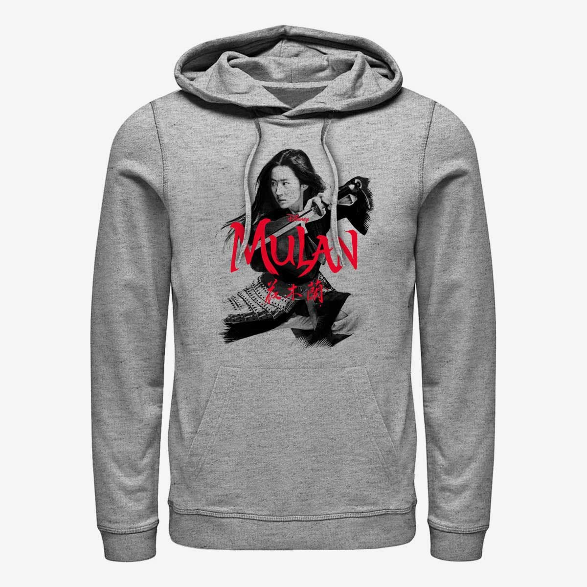 Hoodies and sweatshirts  Merch Disney Mulan: Live Action - Fighting Stance Unisex Hoodie Heather Grey