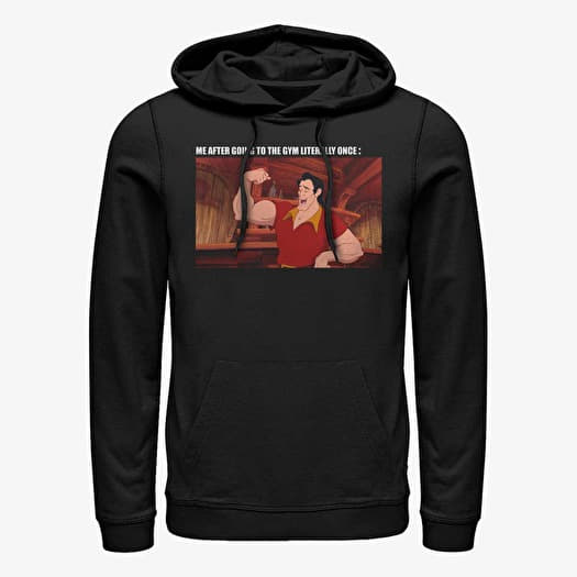 Sudadera Merch Disney Beauty & The Beast - Gaston Gym Meme Unisex Hoodie Black