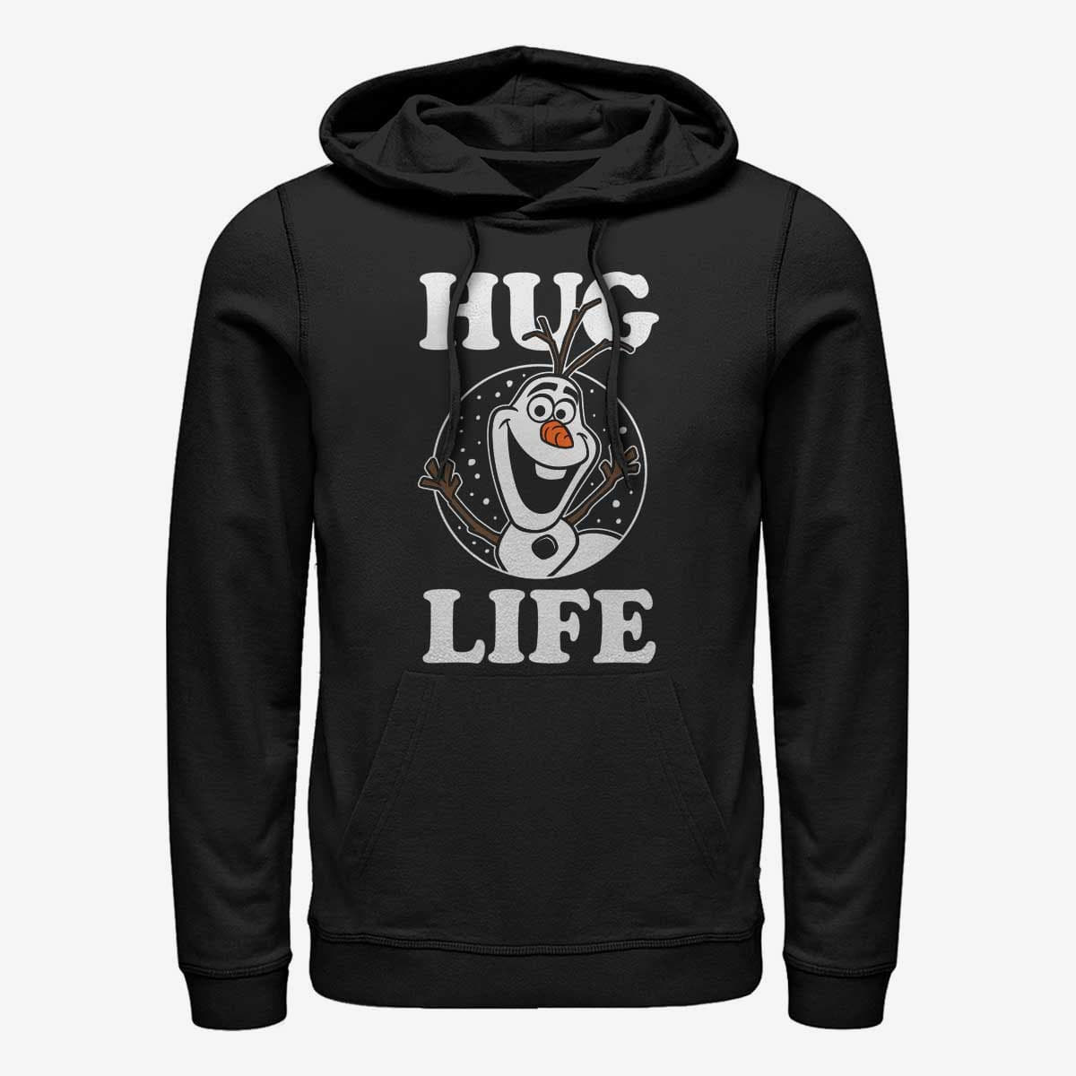 Bluzy Merch Disney Frozen - Hug Life Unisex Hoodie Black