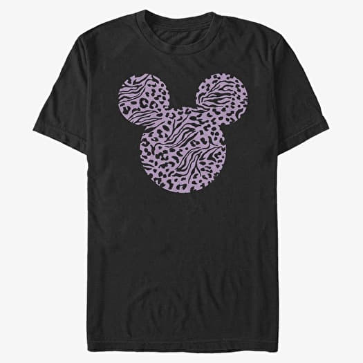 T-shirt Merch Disney Classic Mickey - Mickey Zebra Cheeta Fill Unisex T-Shirt Black