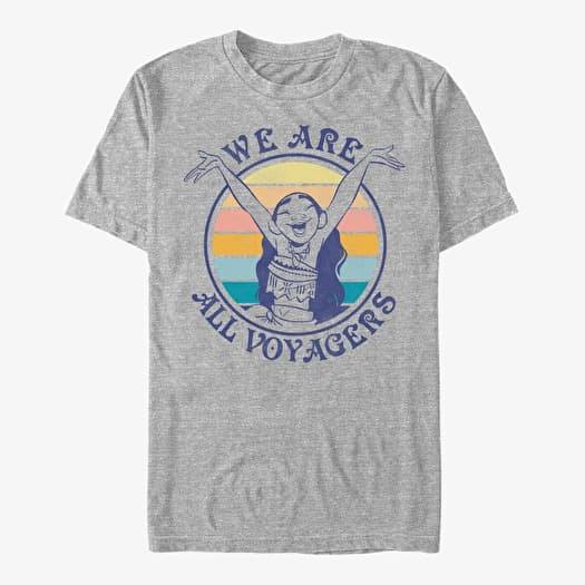 T-shirt Merch Disney Moana - Sunset Voyagers Unisex T-Shirt Heather Grey