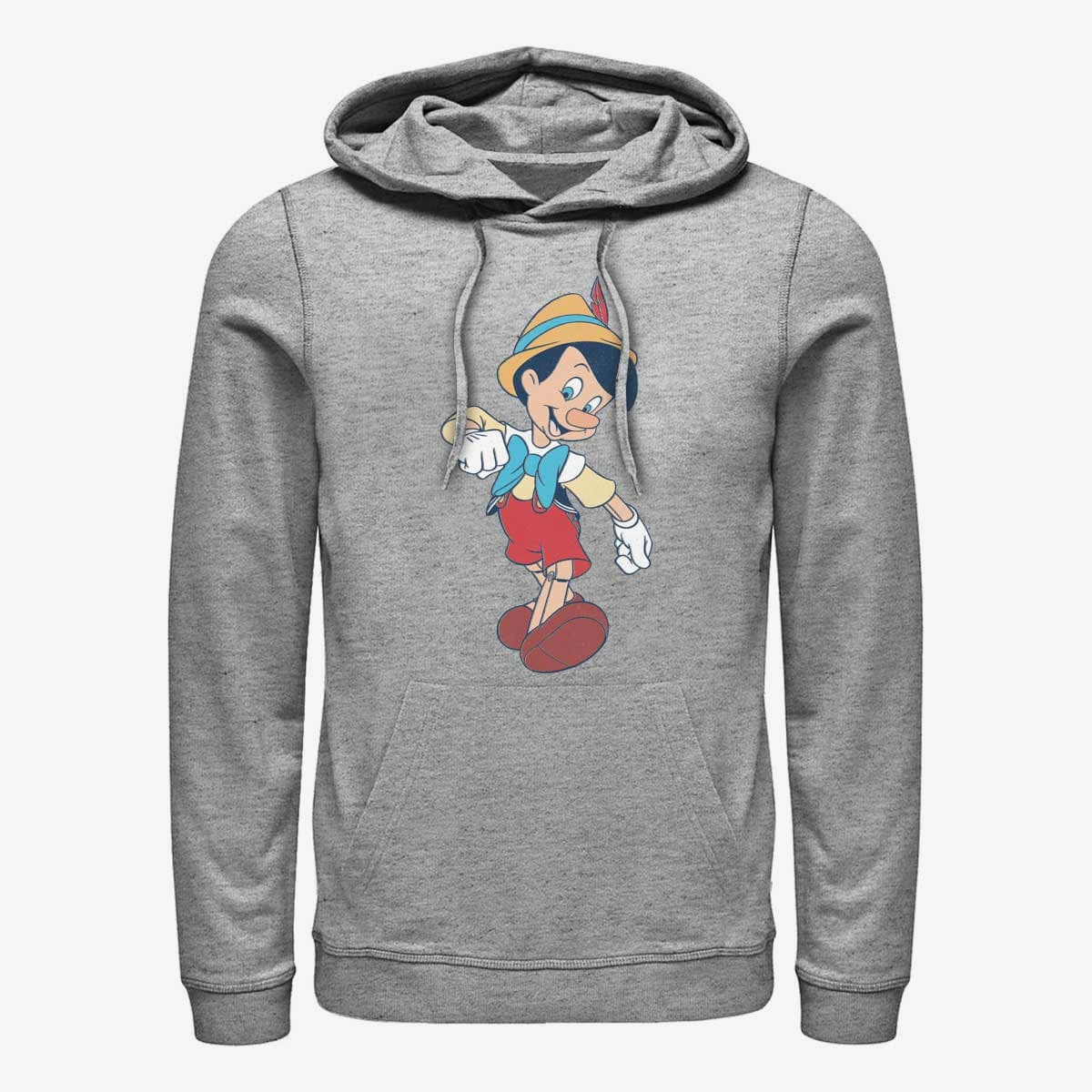 Mikine Merch Disney Pinocchio - Vintage Pinocchio Unisex Hoodie Heather Grey