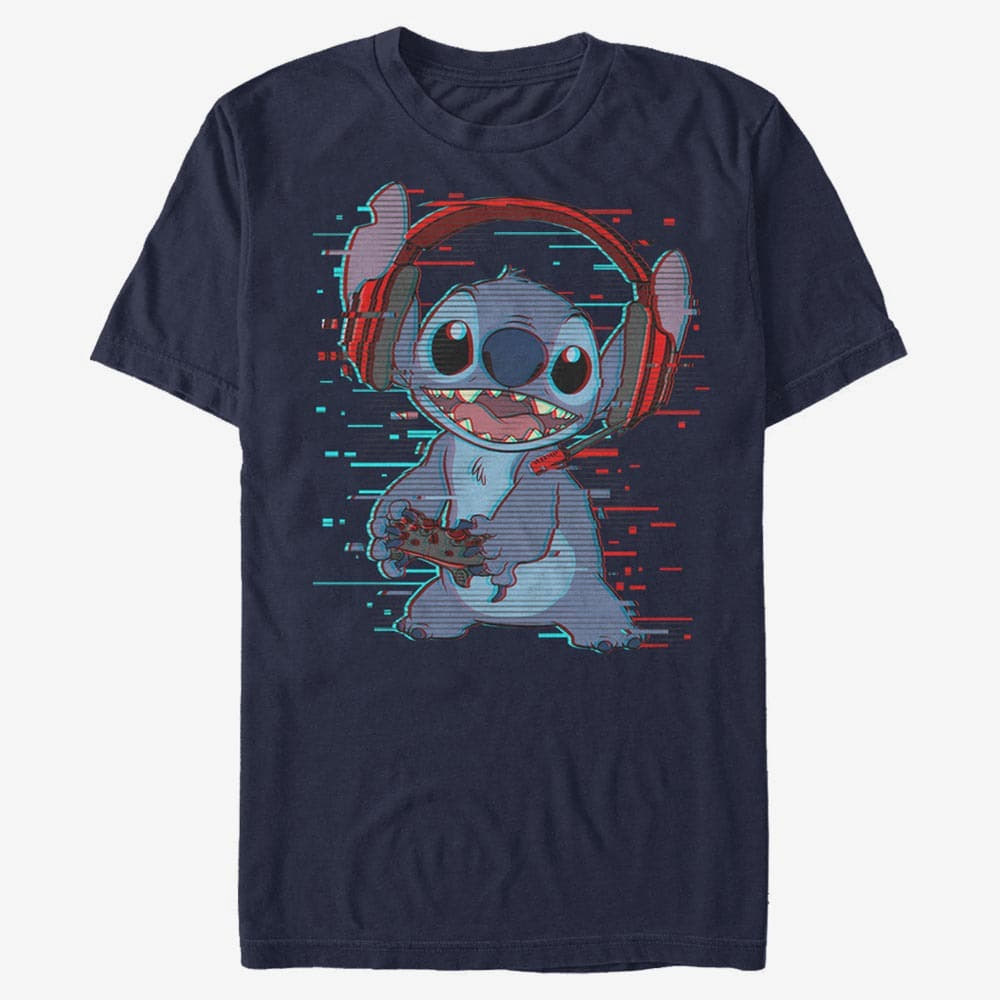 T-särgid Merch Disney Classics Lilo & Stitch - Stitch Games Unisex T-Shirt Navy Blue