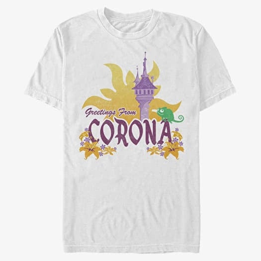 Tričko Merch Disney Tangled - Corona Destination Unisex T-Shirt White