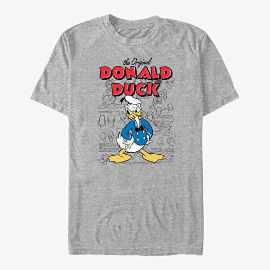 T-shirt Merch Disney Mickey And Friends - Original Donald Sketchbook Unisex T-Shirt Heather Grey