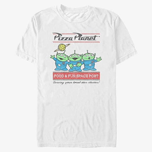 T-shirt Merch Disney Toy Story 1-3 - Pizza Planet Surf Unisex T-Shirt White