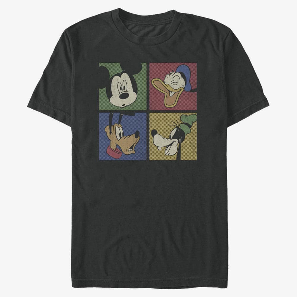 T-Shirts Merch Disney Classic Mickey - Block Party Unisex T-Shirt Black