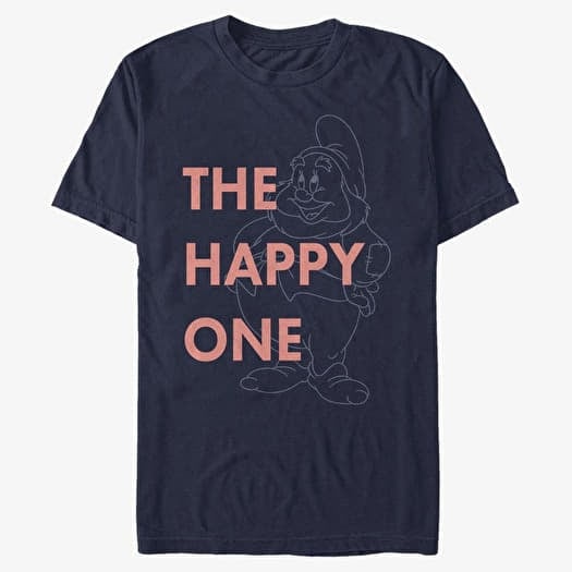 T-särk Merch Disney Snow White - One Happy Dwarf Unisex T-Shirt Navy Blue