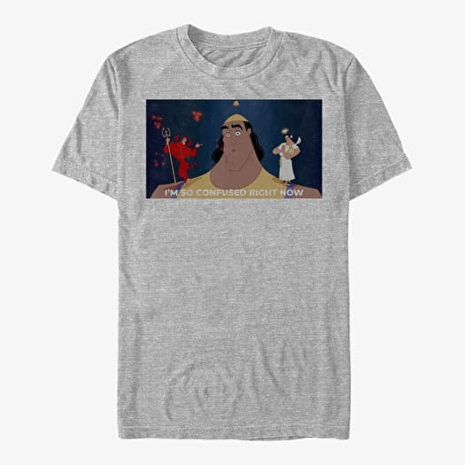 T-shirt Merch Disney Emperor's New Groove - So Confused Unisex T-Shirt Heather Grey