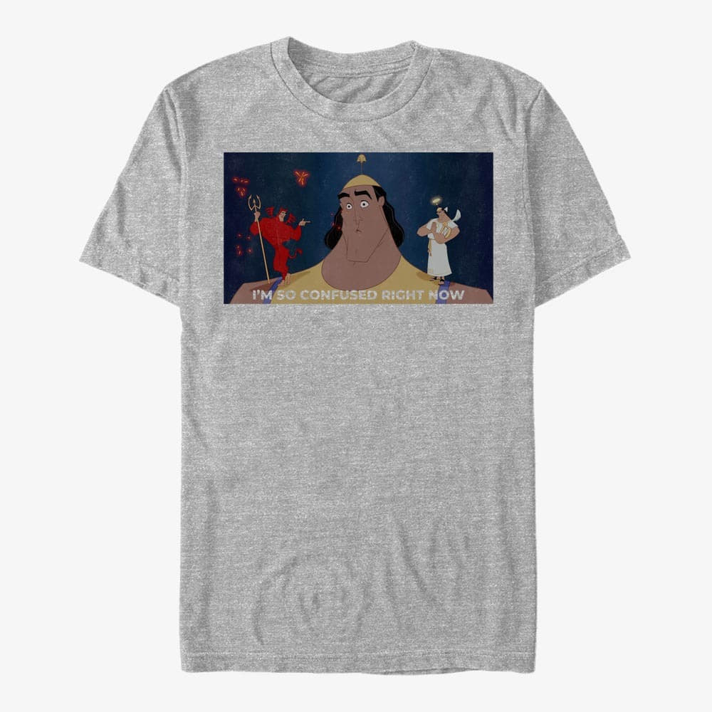 T-Shirts Merch Disney Emperor's New Groove - So Confused Unisex T-Shirt Heather Grey