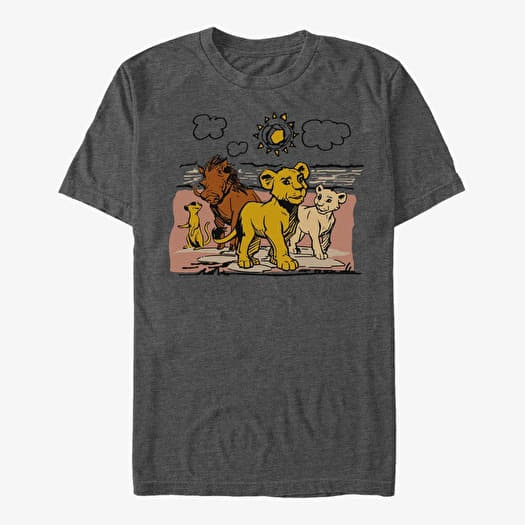 T-shirt Merch Disney The Lion King: Live Action - Hakuna Group Unisex T-Shirt Dark Heather Grey