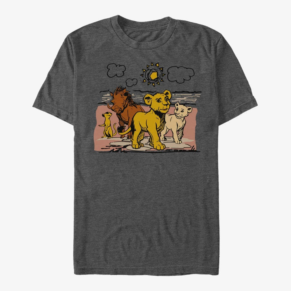 majice kratkih rukava Merch Disney The Lion King: Live Action - Hakuna Group Unisex T-Shirt Dark Heather Grey