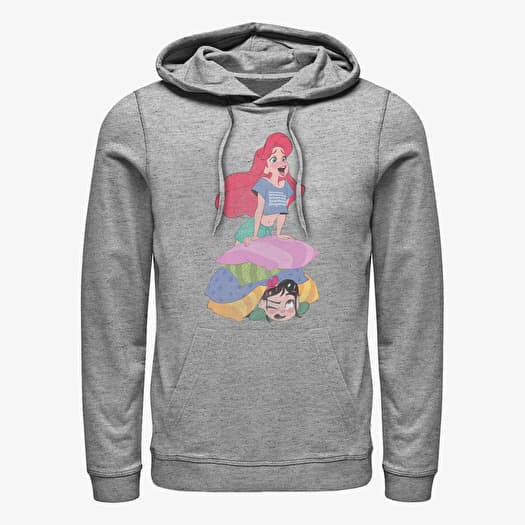 Mikina Merch Disney Wreck-It Ralph 2 - Signing Ariel Unisex Hoodie Heather Grey