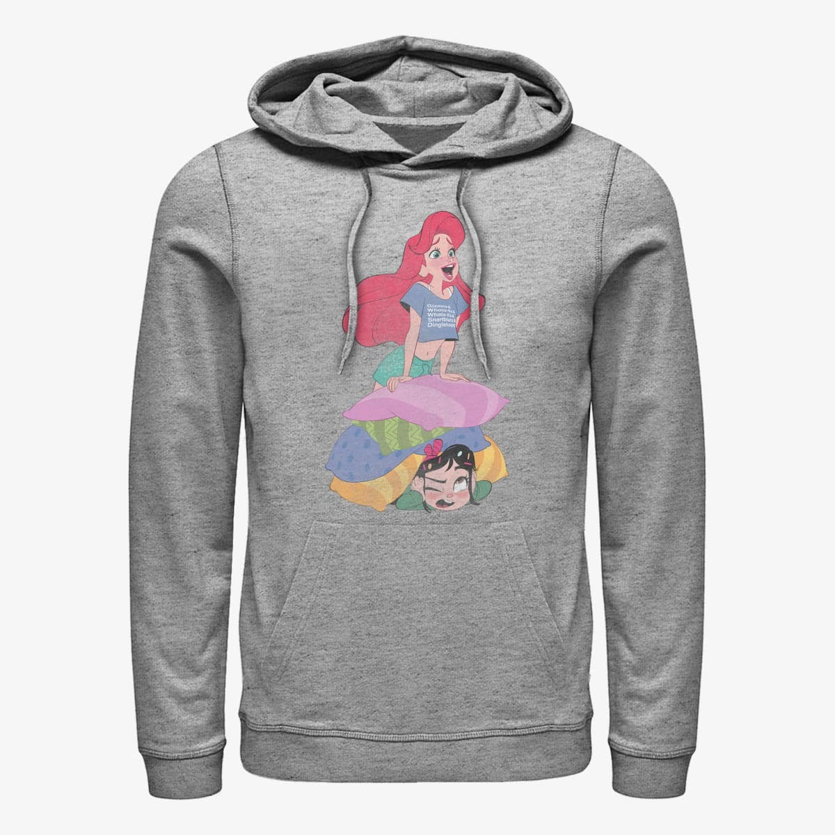 Dukserice Merch Disney Wreck-It Ralph 2 - Signing Ariel Unisex Hoodie Heather Grey