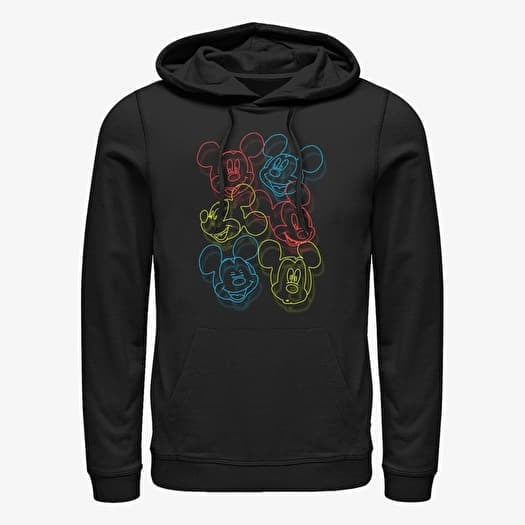 Sweatshirt Merch Disney Classic Mickey - Neon Heads Unisex Hoodie Black