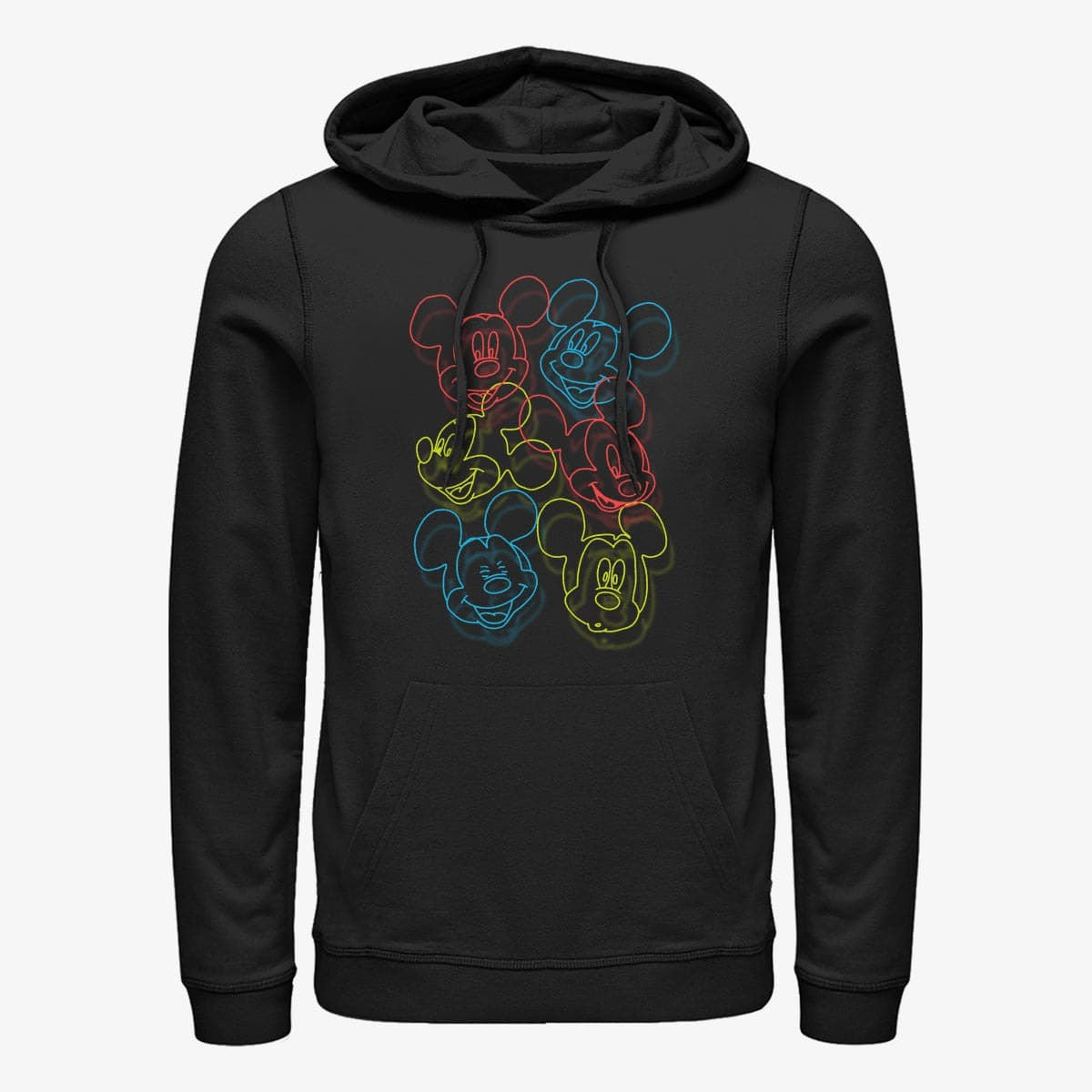 Hoodies and sweatshirts  Merch Disney Classic Mickey - Neon Heads Unisex Hoodie Black