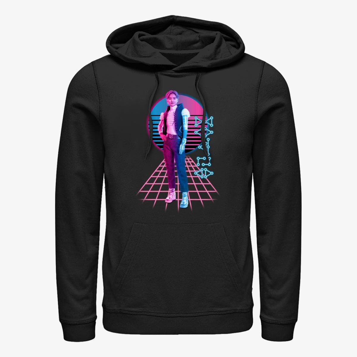 Толстовки та реглани Merch Disney Zombies - Cyber Badge Unisex Hoodie Black