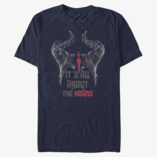Tričko Merch Disney Maleficent: Mistress Of Evil - All About The Horns Unisex T-Shirt Navy Blue