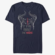 Merch Disney Maleficent: Mistress Of Evil - All About The Horns Unisex T-Shirt Navy Blue