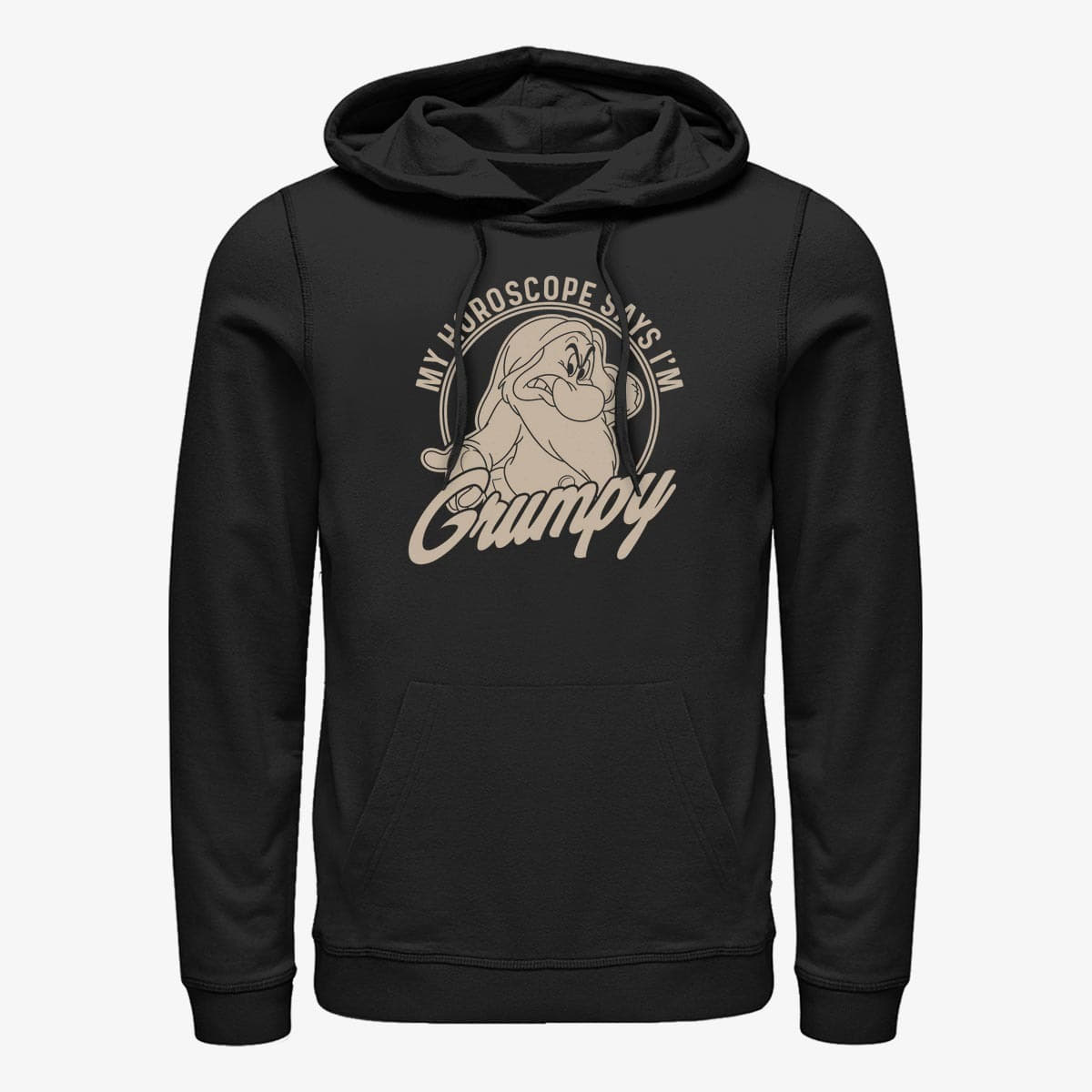 Kapuutsikud ja kampsunid Merch Disney Snow White And The Seven Dwarfs - Horoscope Grumpy Unisex Hoodie Black