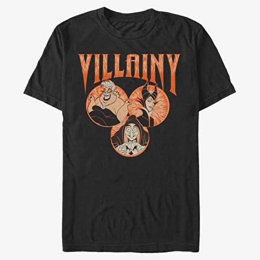T-shirt Merch Disney Villains - Villainy Circled Unisex T-Shirt Black