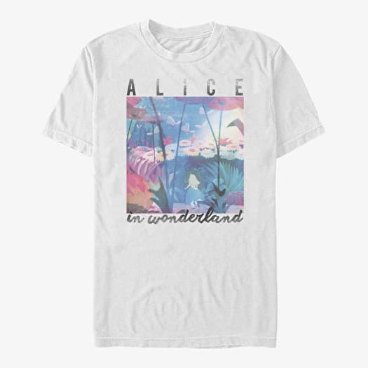 T-shirt Merch Disney Alice In Wonderland - ALICE GARDEN SCENE - DSAX02ZGLE Unisex T-Shirt White