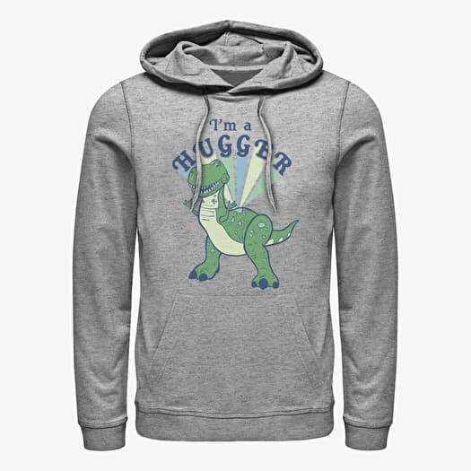 Sweatshirt Merch Disney Toy Story 1-3 - Hugger Rex Unisex Hoodie Heather Grey