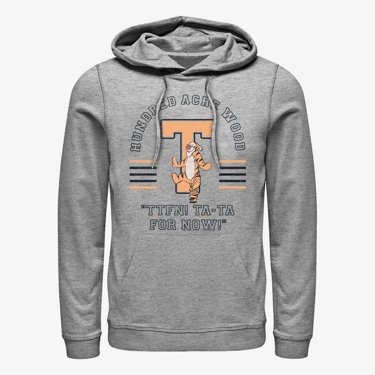 Sweatshirts Merch Disney Winnie the Pooh - Tigger Collegiate Unisex Hoodie Heather Grey