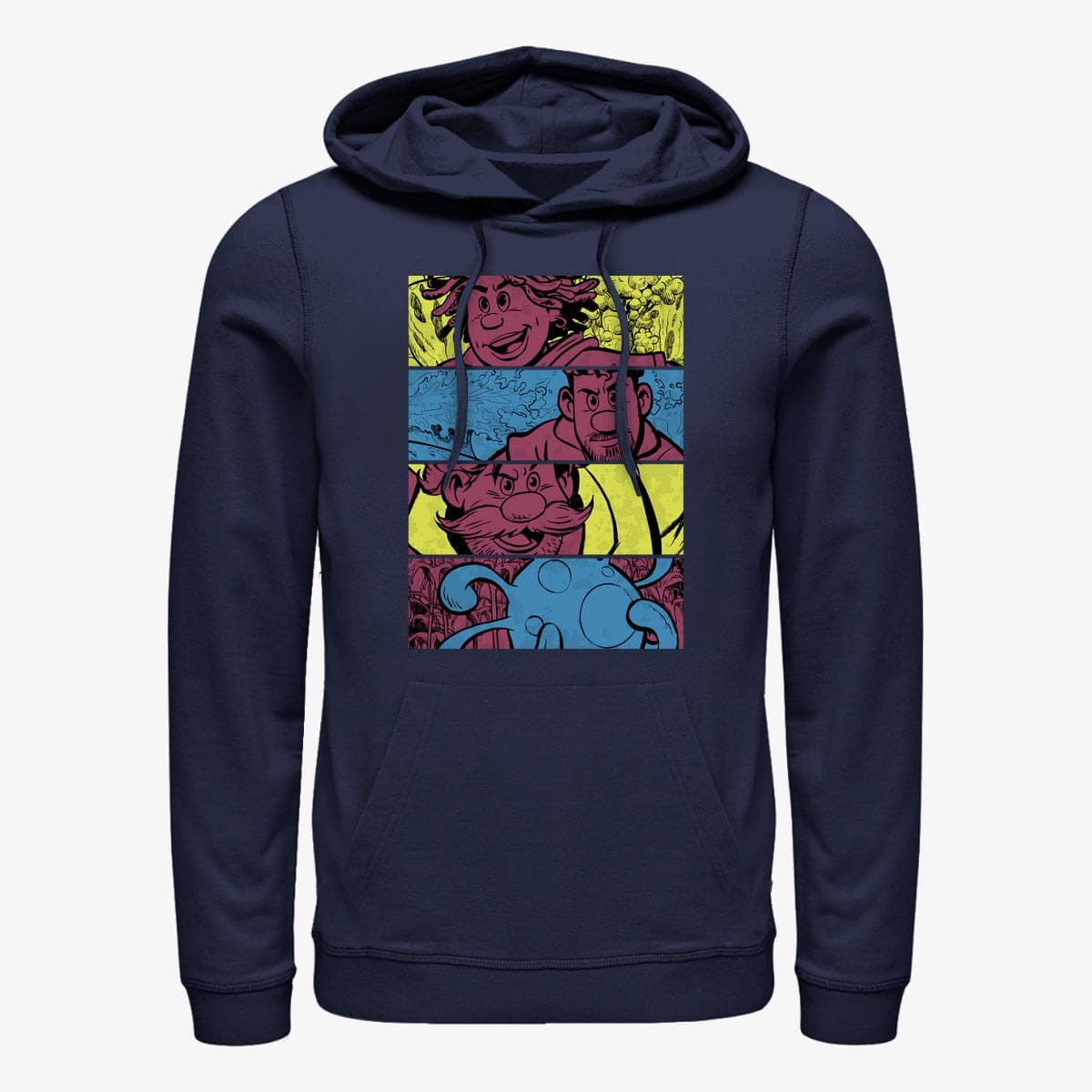 Kapuutsikud ja kampsunid Merch Disney Strange World - Adventurer Bars Unisex Hoodie Navy Blue