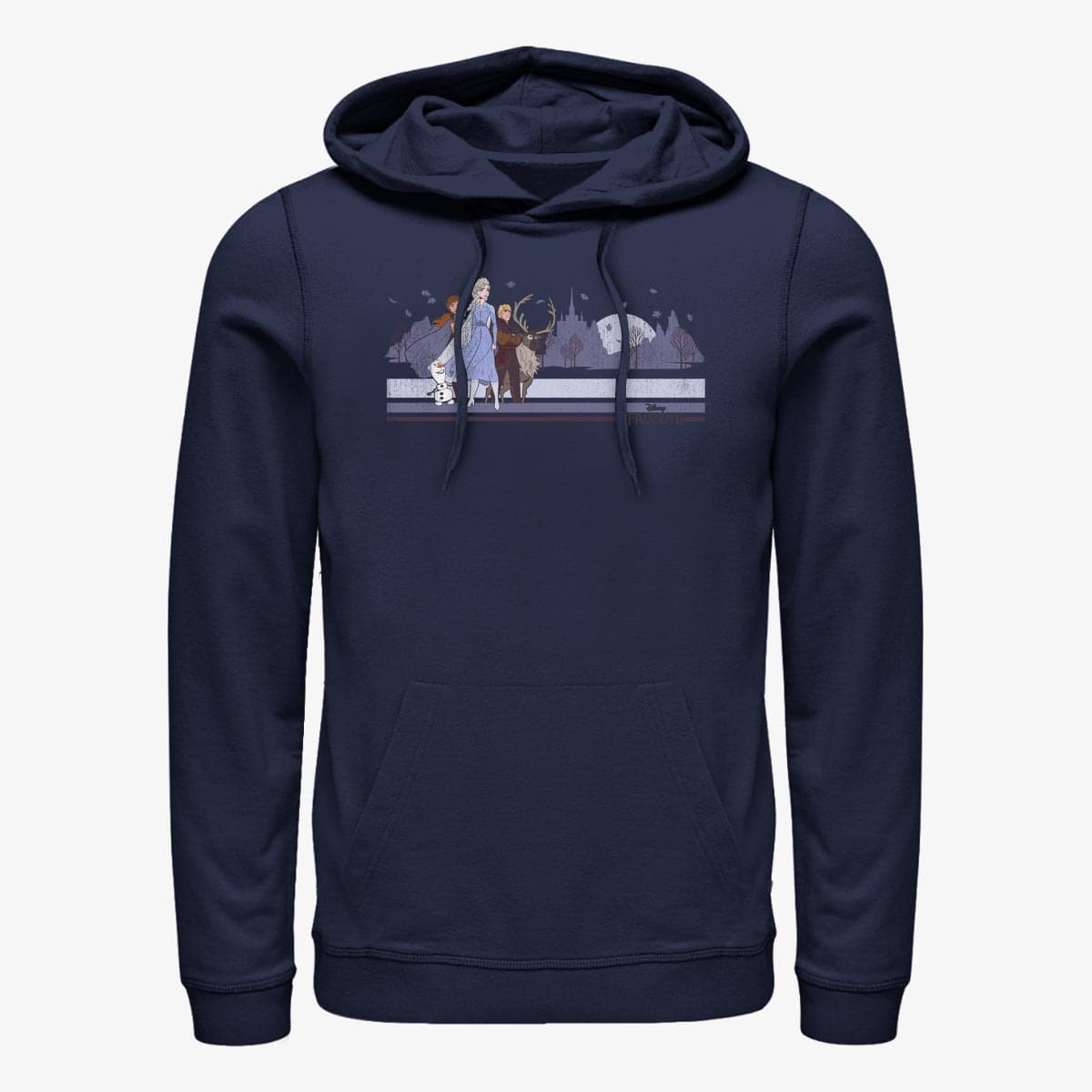 Dukserice Merch Disney Frozen 2 - F2 Group Unisex Hoodie Navy Blue