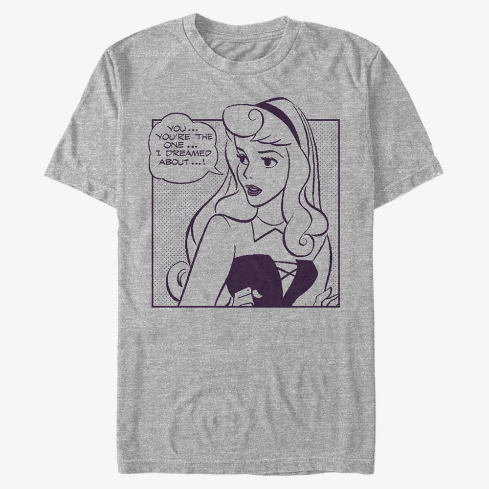 T-Shirts Merch Disney Sleeping Beauty - Aurora Comic Unisex T-Shirt Heather Grey