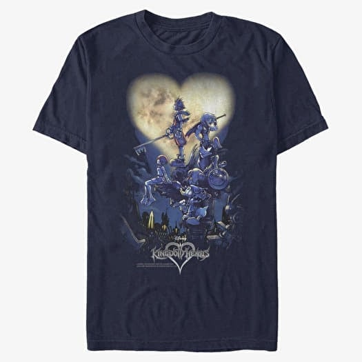 T-skjorte Merch Disney Kingdom Hearts - Poster Logo Unisex T-Shirt Navy Blue