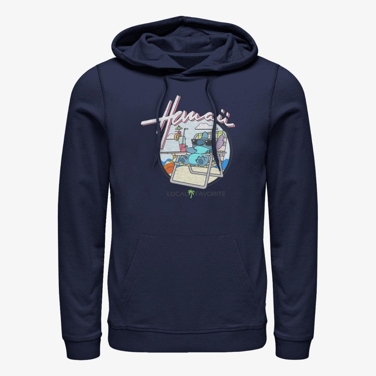 Kapuutsikud ja kampsunid Merch Disney Lilo & Stitch - LOCAL FAVORITE Unisex Hoodie Navy Blue