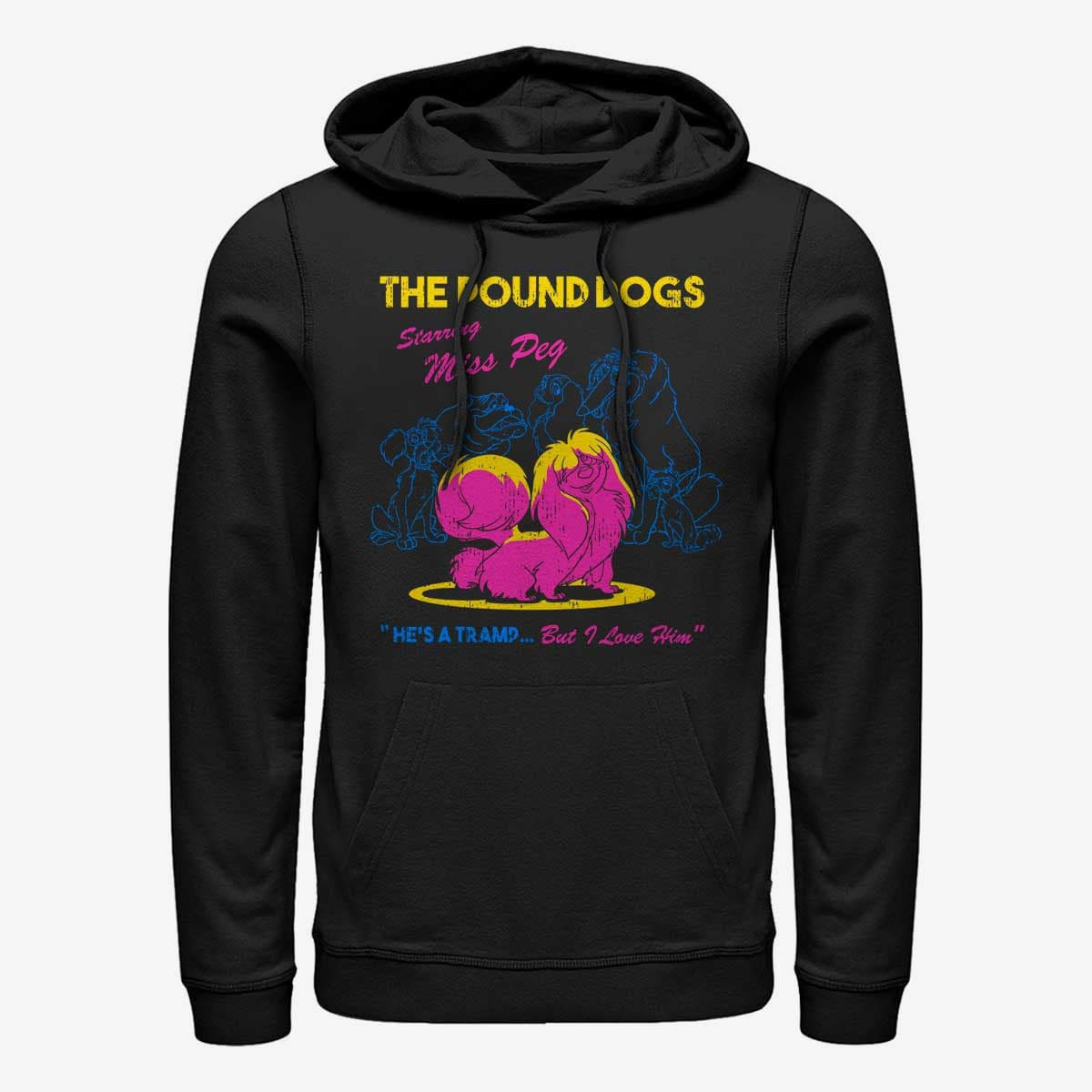 Felpe Merch Disney Lady and the Tramp - Miss Peg Unisex Hoodie Black