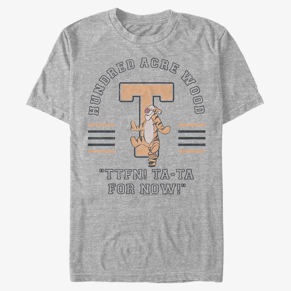 T-shirts Merch Disney Winnie the Pooh - Tigger Collegiate Unisex T-Shirt Heather Grey