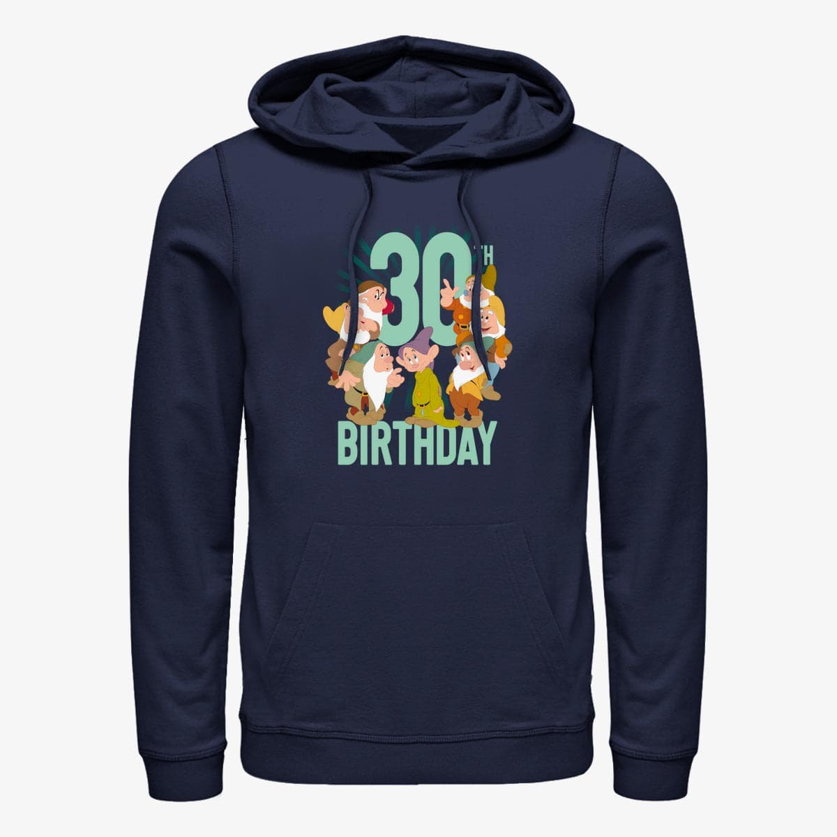 Kapuutsikud ja kampsunid Merch Disney Snow White - Dwarves Thirty Bday Unisex Hoodie Navy Blue