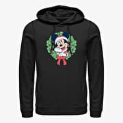 Merch Disney Mickey & Friends - MICKEY CHRISTMAS WREATH Unisex Hoodie Black