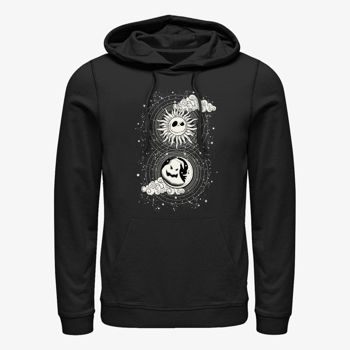 Hoodies och sweatshirts Merch Disney Nightmare Before Christmas - JACK OOGIE CELESTIAL CLOUDS Unisex Hoodie Black