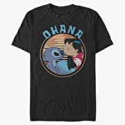 Merch Disney Lilo & Stitch - Lilo And Stitch Ohana Unisex T-Shirt Black