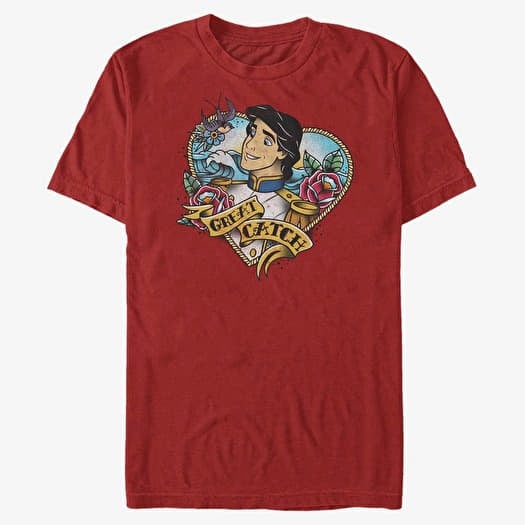 Camiseta Merch Disney The Little Mermaid - Eric Inked Unisex T-Shirt Red