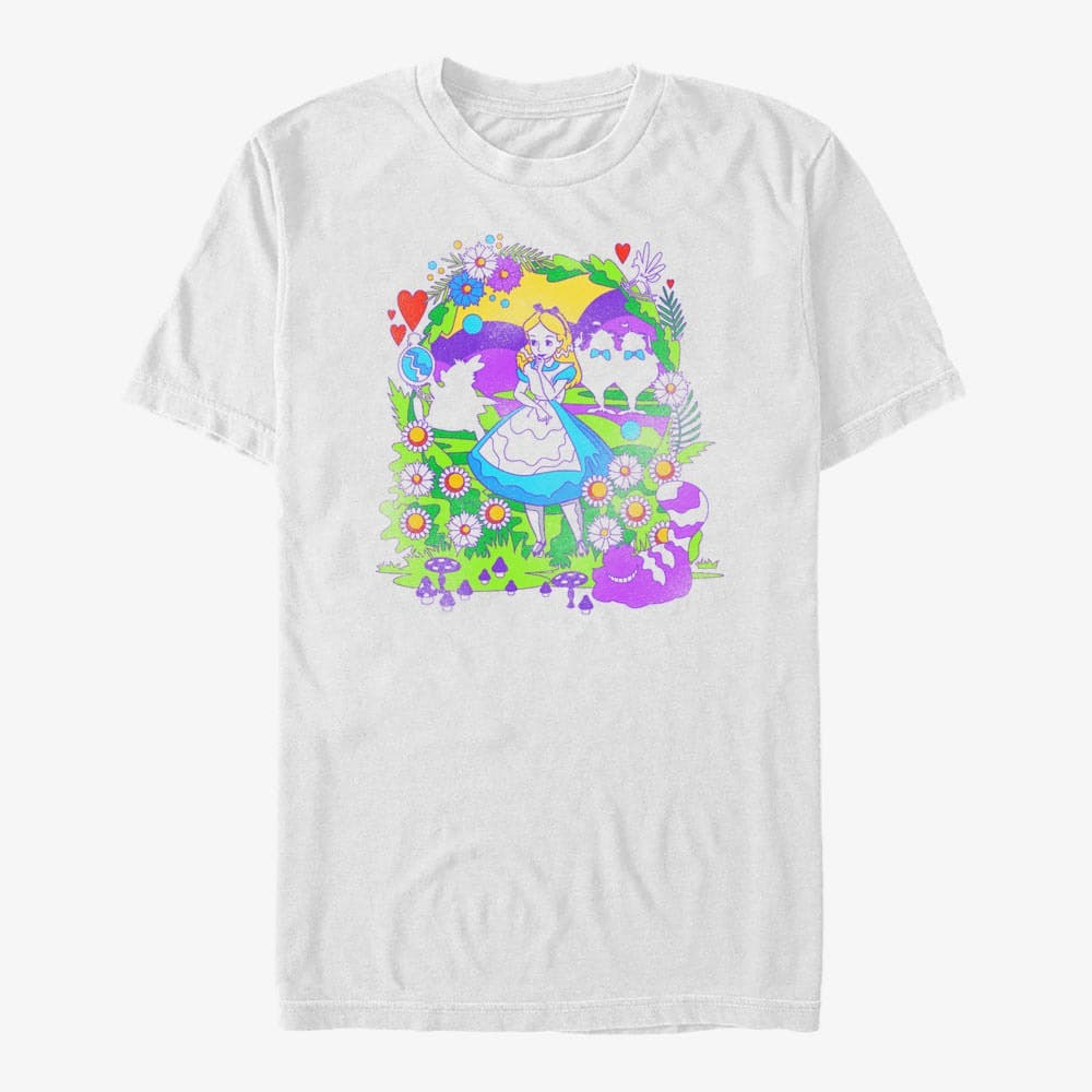 T-shirts Merch Disney Alice In Wonderland - ALICE PSYCHEDELIC SCENE - DSAX04CGSC Unisex T-Shirt White