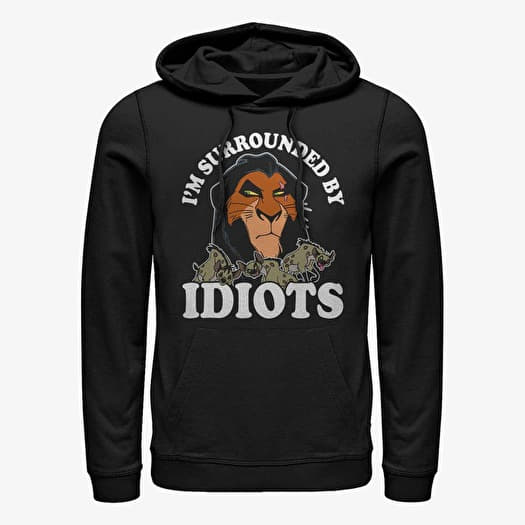 Majica Merch Disney Lion King - Idiots Unisex Hoodie Black