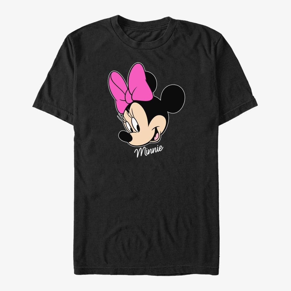 Magliette Merch Disney Mickey And Friends - Minnie Big Face Unisex T-Shirt Black