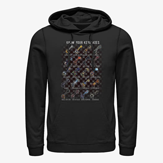 Sweatshirt Merch Disney Kingdom Hearts - Keyblades Chart Unisex Hoodie Black