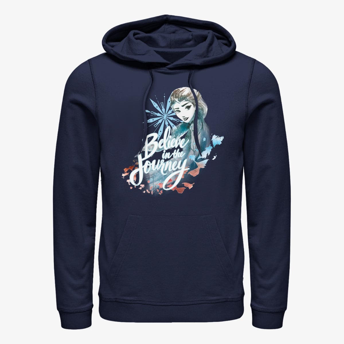 Dukserice Merch Disney Frozen 2 - Elsa Journey Unisex Hoodie Navy Blue
