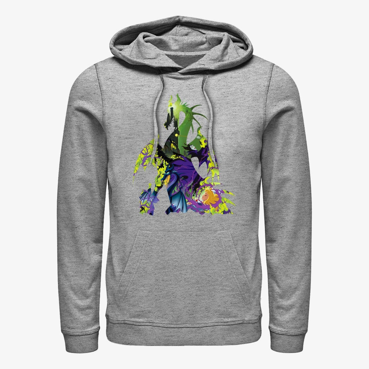 Mikiny Merch Disney Sleeping Beauty - Dragon Form Unisex Hoodie Heather Grey