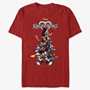 Merch Disney Kingdom Hearts - Group With Logo Unisex T-Shirt Red