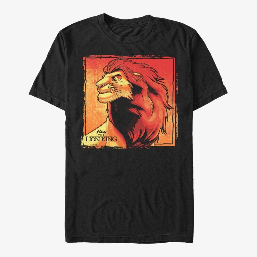 Koszulki Merch Disney The Lion King - Rasta King Unisex T-Shirt Black