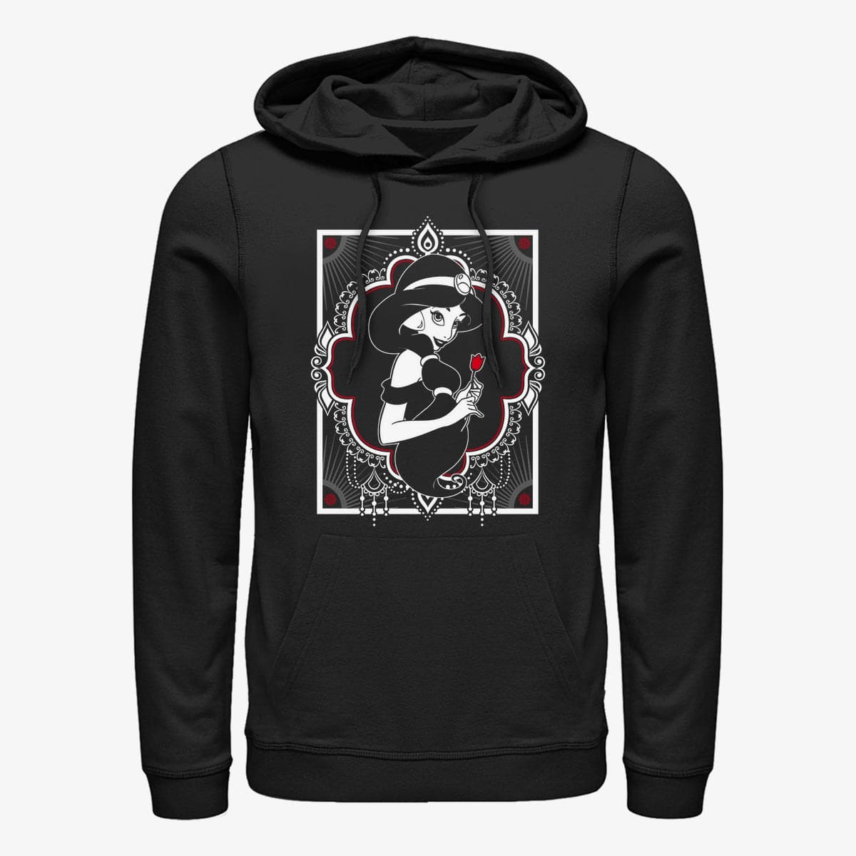 Sweatshirts Merch Disney Aladdin - BW JASMINE Unisex Hoodie Black